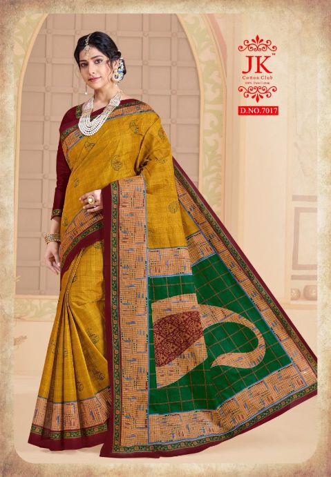 Jk Tulsi 7 Regular Wear Pure Cotton Printed Designer Saree Collection